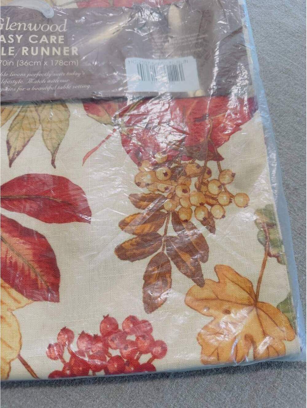 Bardwil Glenwood Fall Leaves Table Runner 14x70 Thanksgiving Harvest NEW NIP